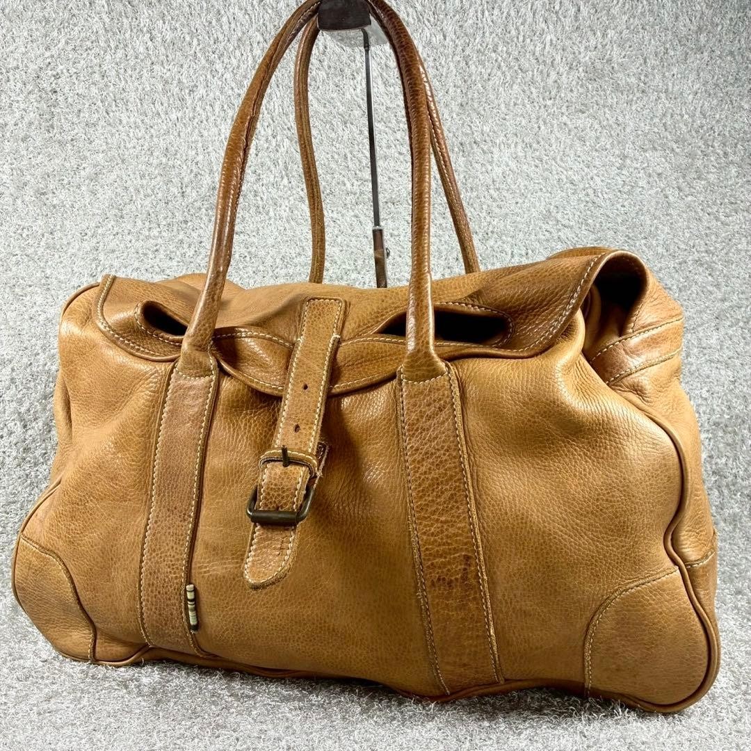 Paul Smith Vintage All Leather Boston Bag Brown Leather Tote 32cm x 50cm