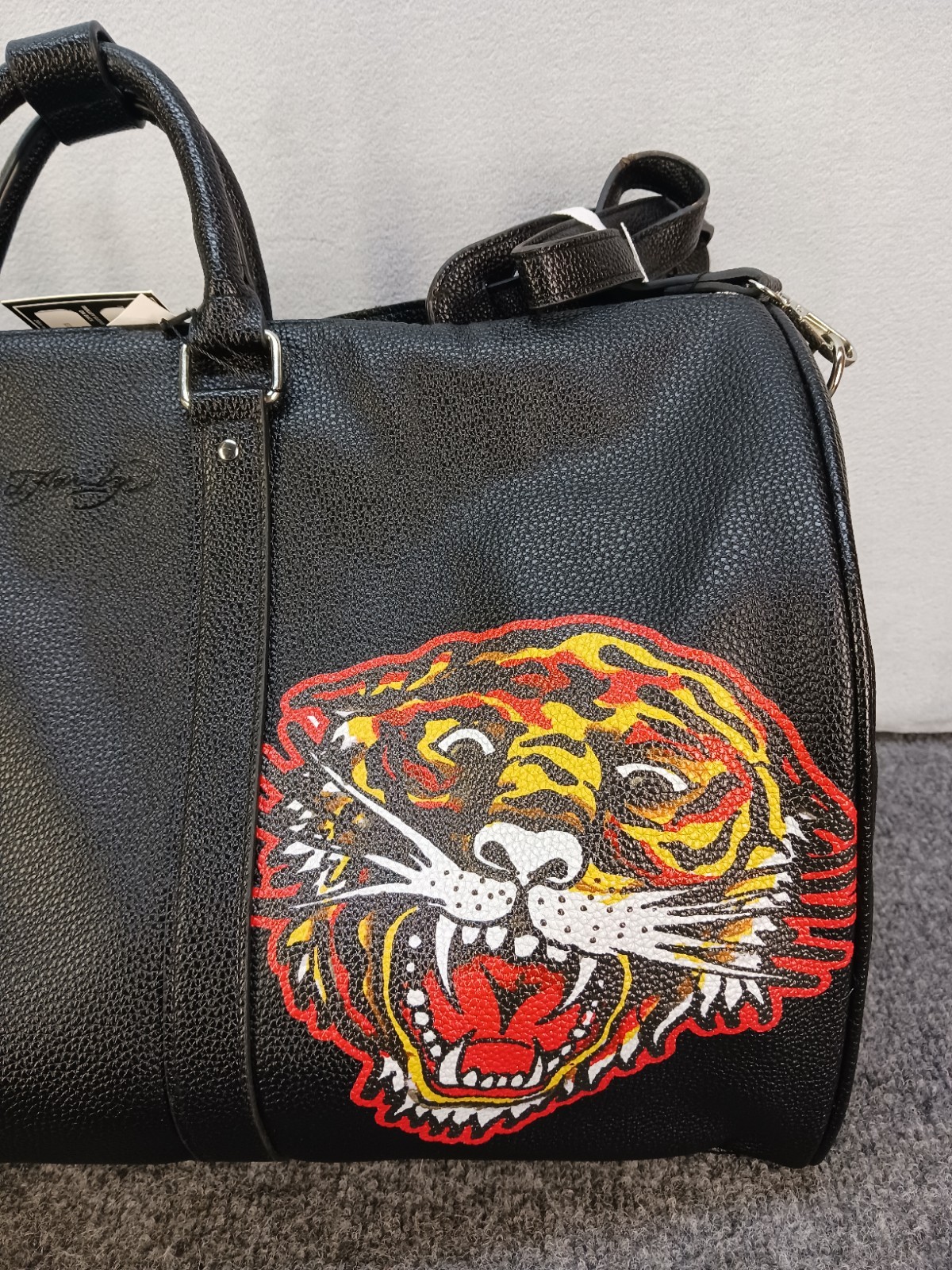 Ed Hardy Roaring Tiger Black Duffle Weekend Bag
