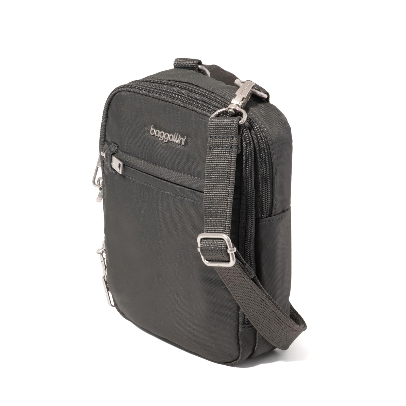 Baggallini Securtex Anti-Theft Mini Everything Crossbody One Size, Charcoal