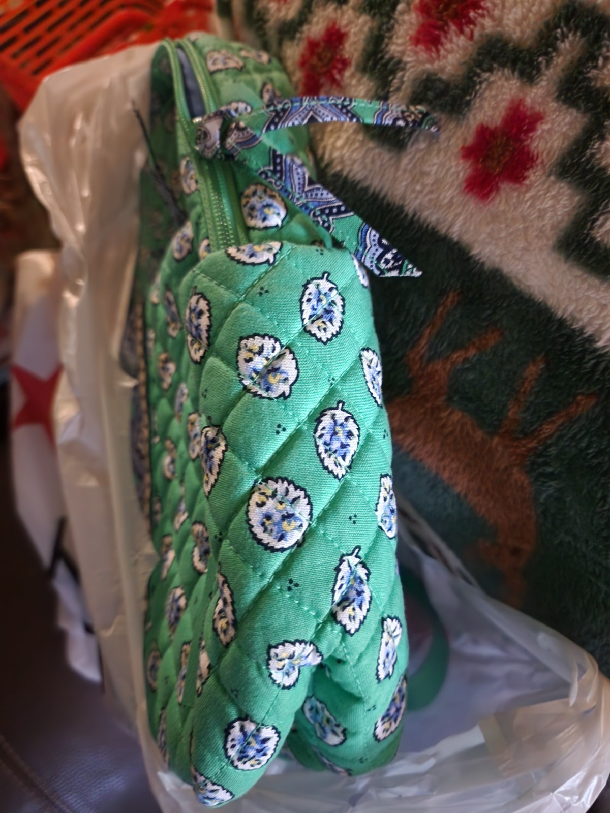 Vera Bradley Cotton Small Backpack Garden Green Leaf BNWT