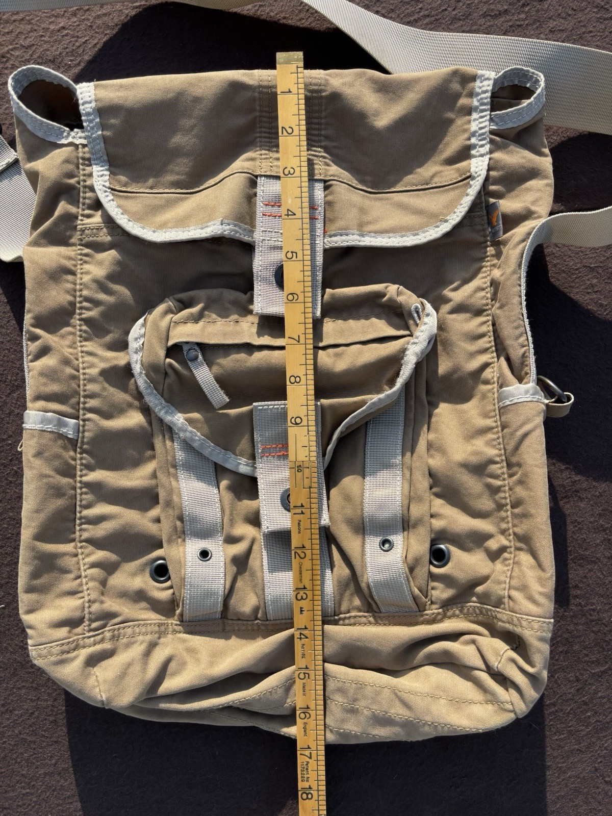 American Eagle Outfitters Y2K Canvas Messenger Bag Army Khaki Vintage Utility