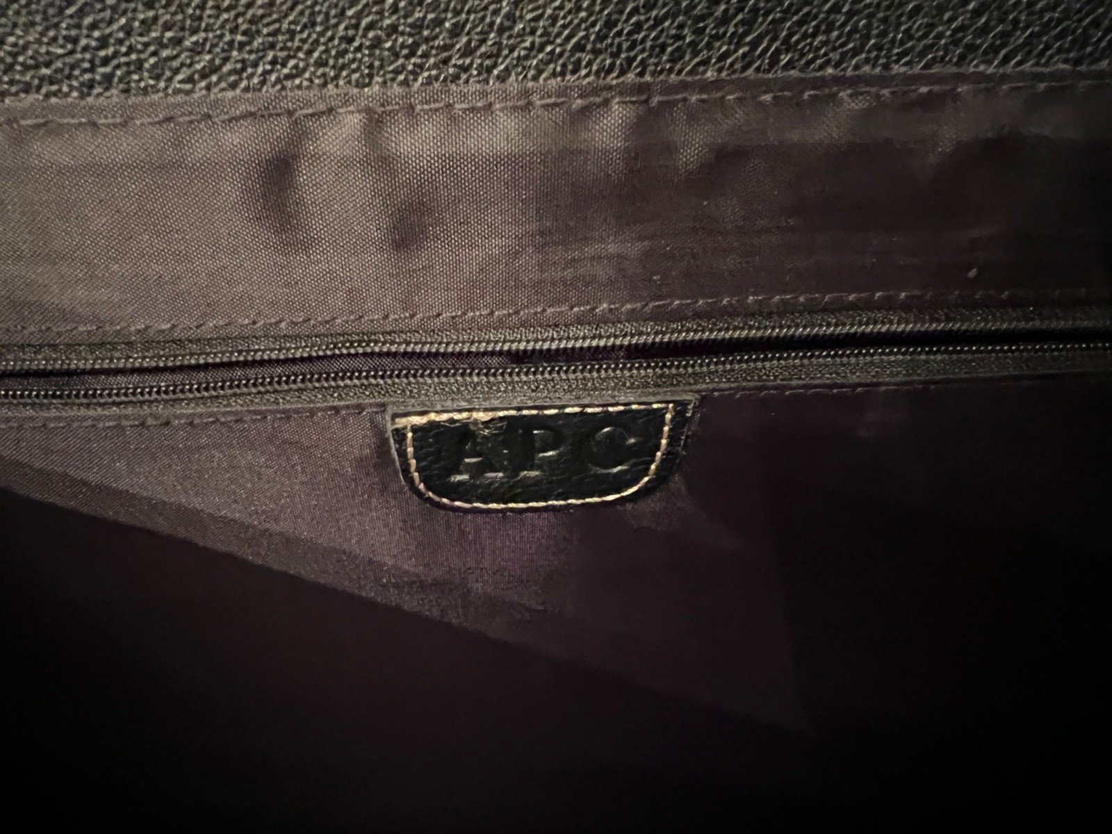 APC Black Leather Computer Bag Briefcase Minimalist Look VGUC