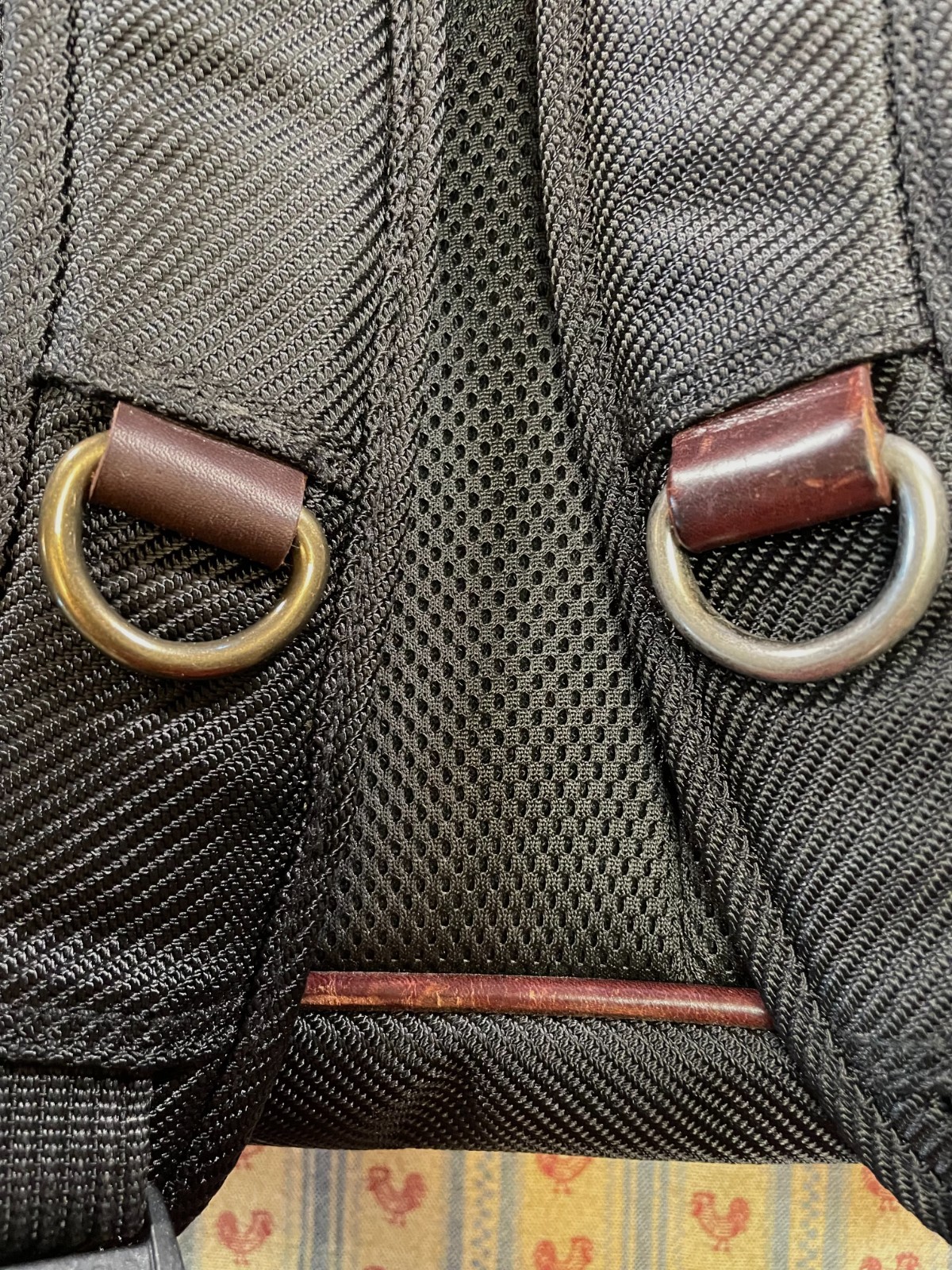 Filson Utilitarian Leather Accent Nylon Backpack repaired see description