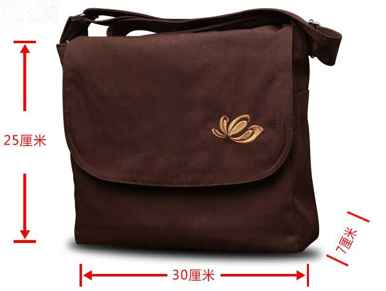 China Canvas Buddhism Buddha Zen Small Bag Shaolin Monks Kung Fu Embroidery Bag