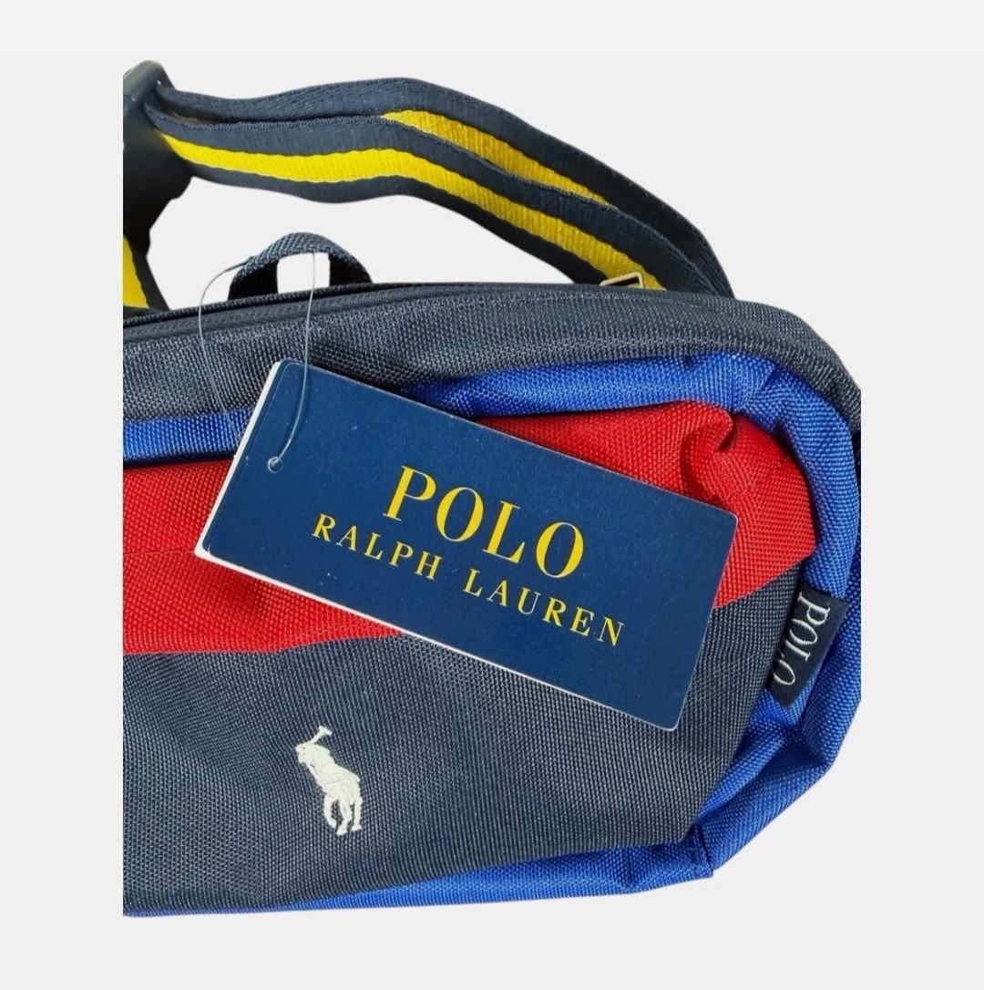 Polo Ralph Lauren Colorblock Sling, Belt Waist Fanny Pack, Women, Men Travel Bag
