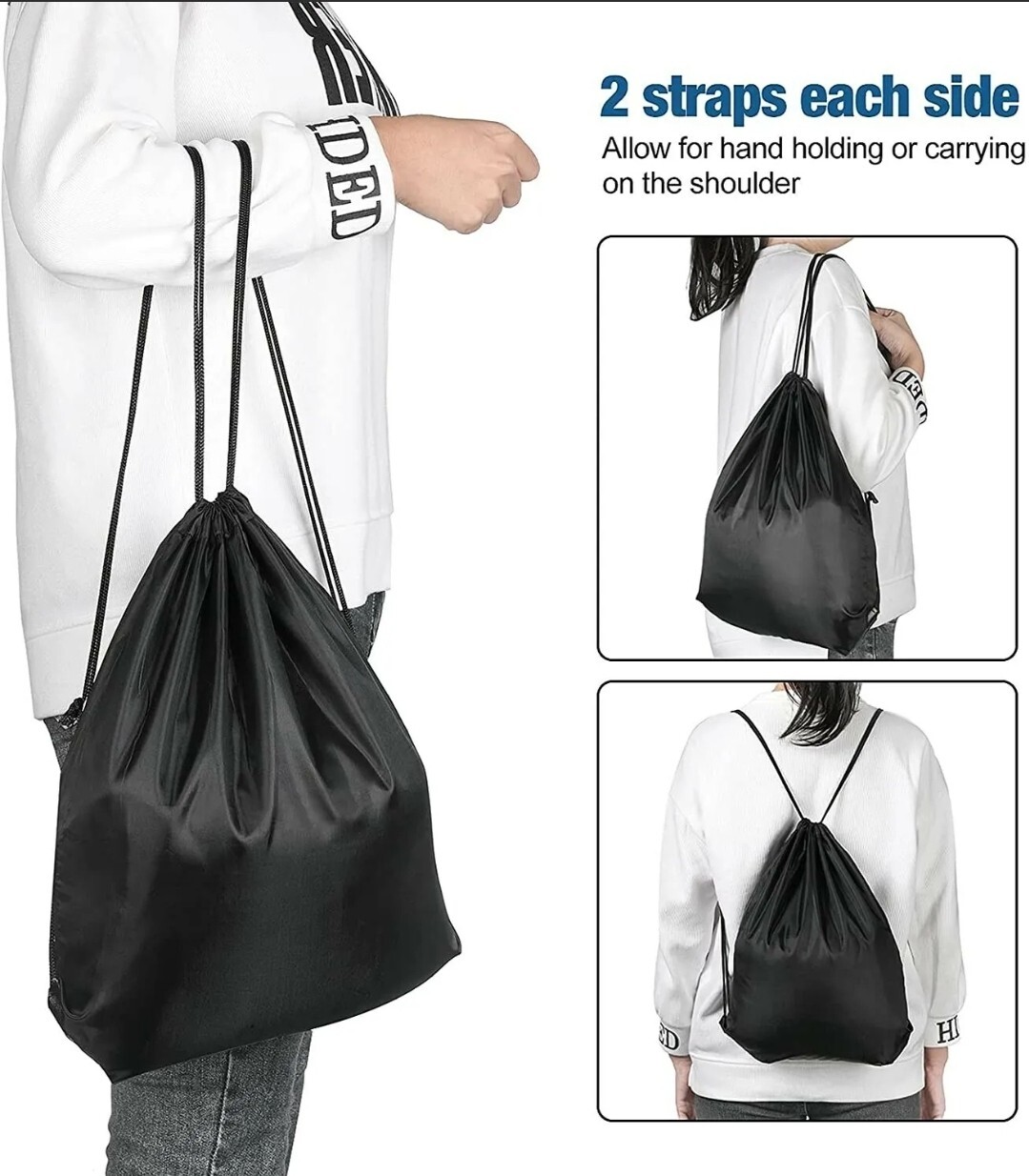 Drawstring Backpack Sport Bags Bulk Nylon Sack Cinch Draw string Bag. I11