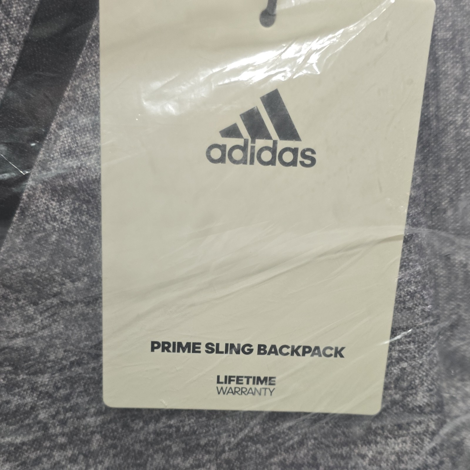 adidas Prime Sling Backpack Heather Gray Large School Bag Fits Laptop/Tablet