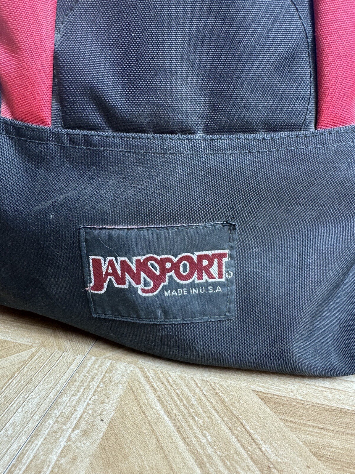 Vintage JanSport Backpack Classic Zip Up Bag Red MADE IN USA See Last Pic