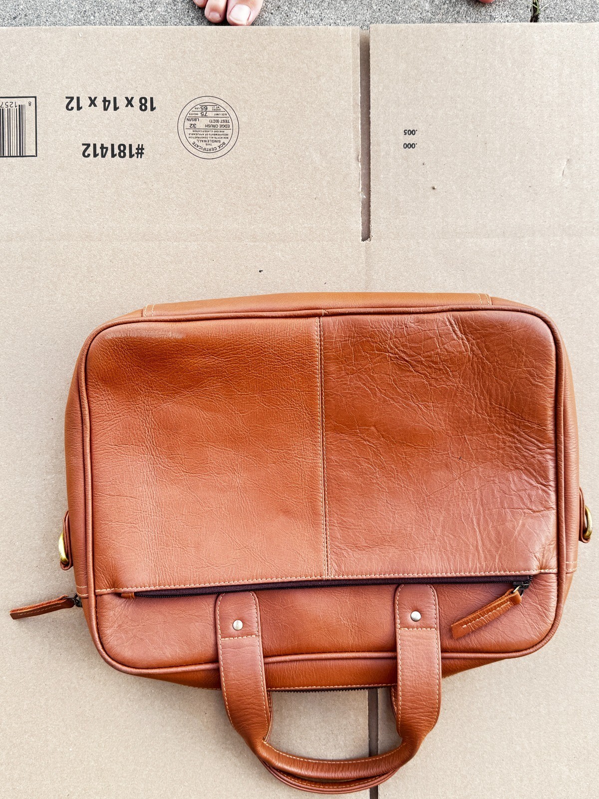Cuero Guapo Leather Laptop Briefcase Messenger Bag Business Office Travel Brown