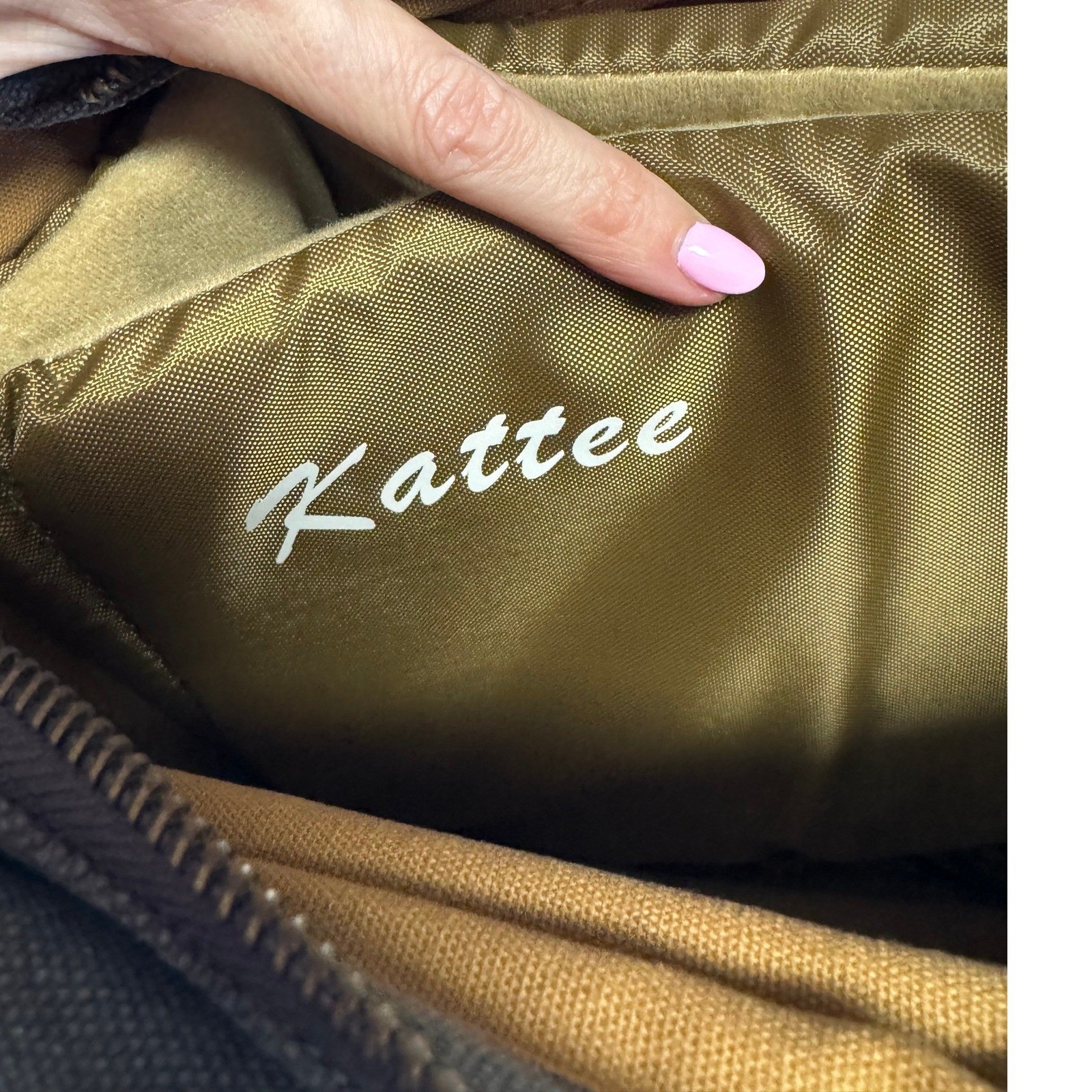 Kattee Canvas Leather Messenger Bag Laptop Briefcase Satchel Brown Gray Work