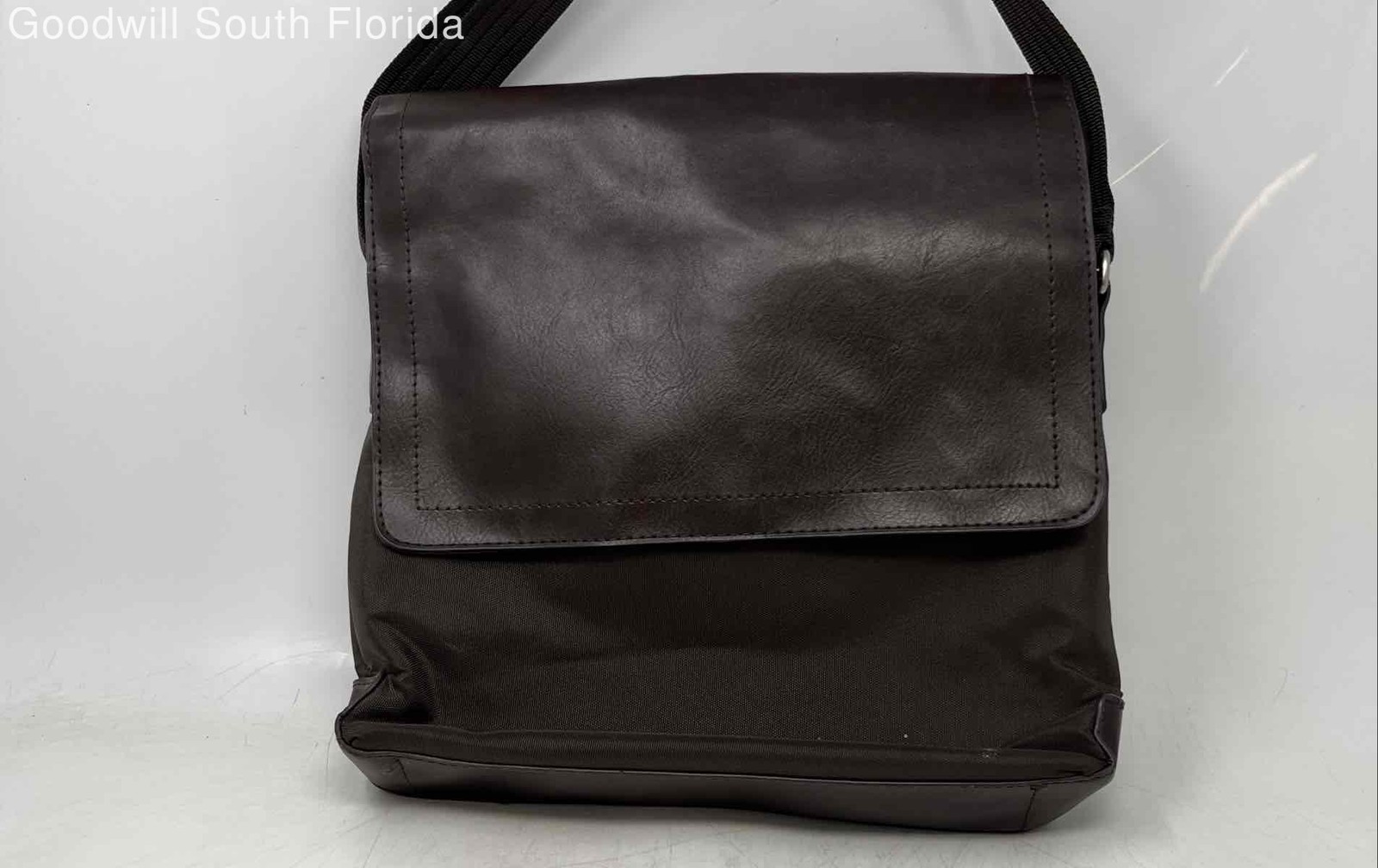 Aldo Mens Brown Adjustable Strap Flap Shoulder Crossbody Bag