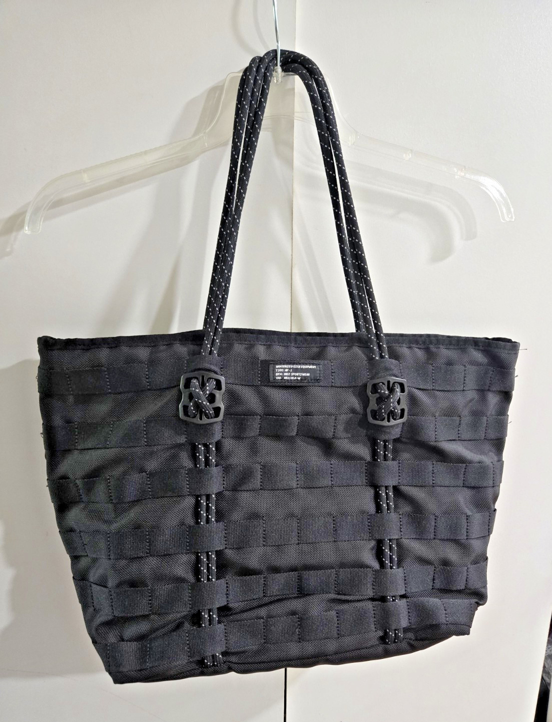 Nike AF-1 Black Tote Bag Sportswear Winterized Issue Unisex Black Tote Bag 26L