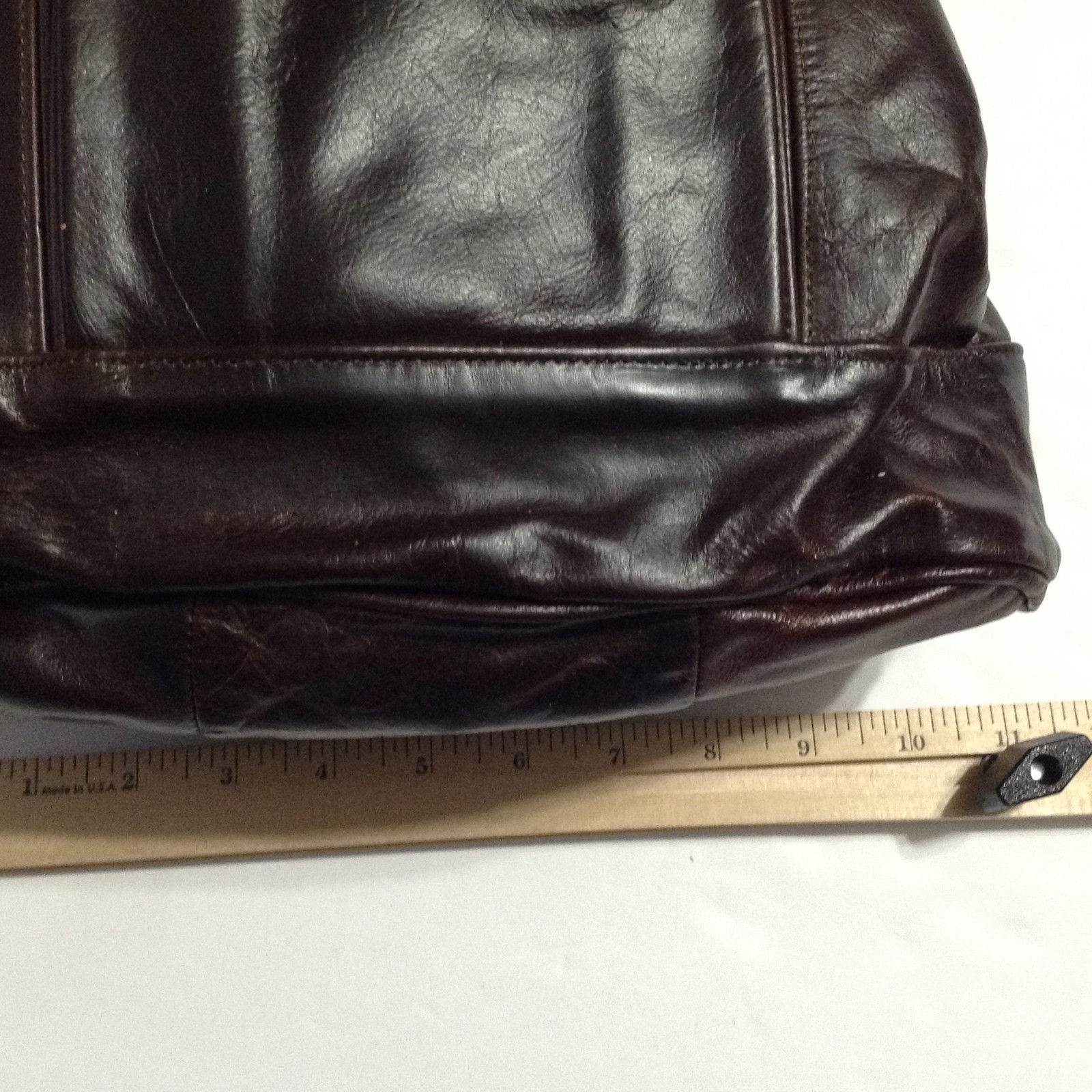 Leather Backpack 13 inch Rucksack Dark Brown Urban Drawstring Travel Bag