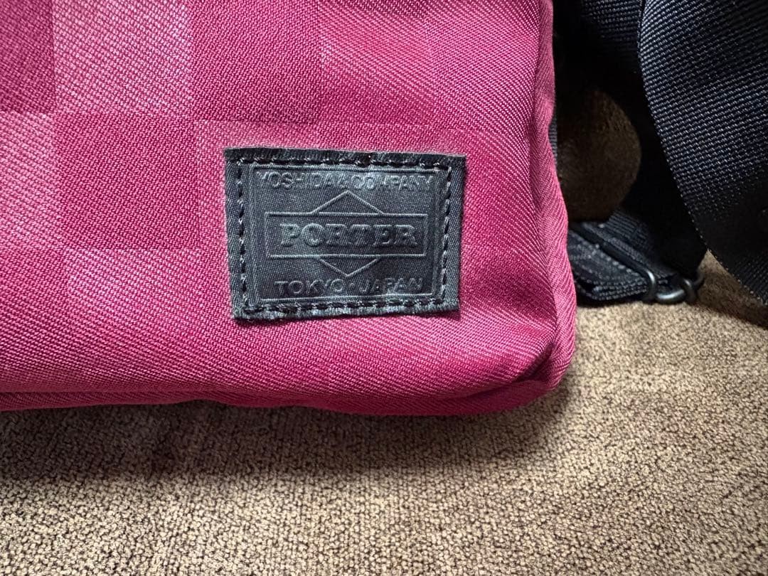 Authentic PORTER Yoshida Girls/ Ladies 2WAY Shoulder Bag Burgundy 240mm x 150mm