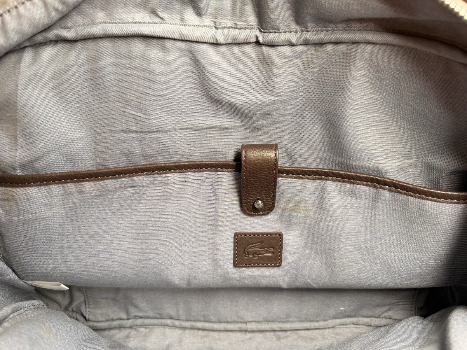 Lacoste Men’s Leather Bag with Adjustable Strap