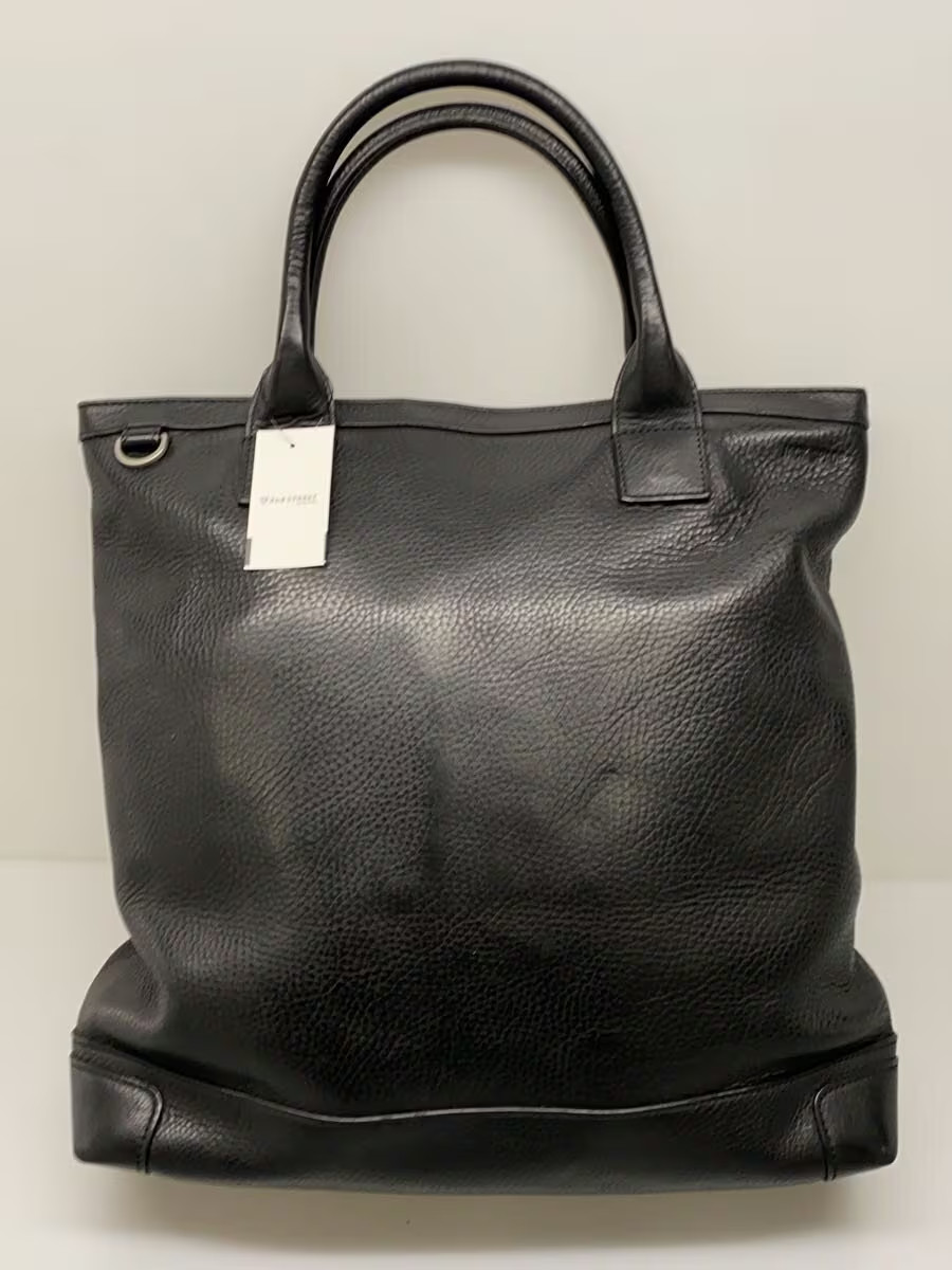 JACK SPADE Tote Bag, Leather, Black, Solid Color