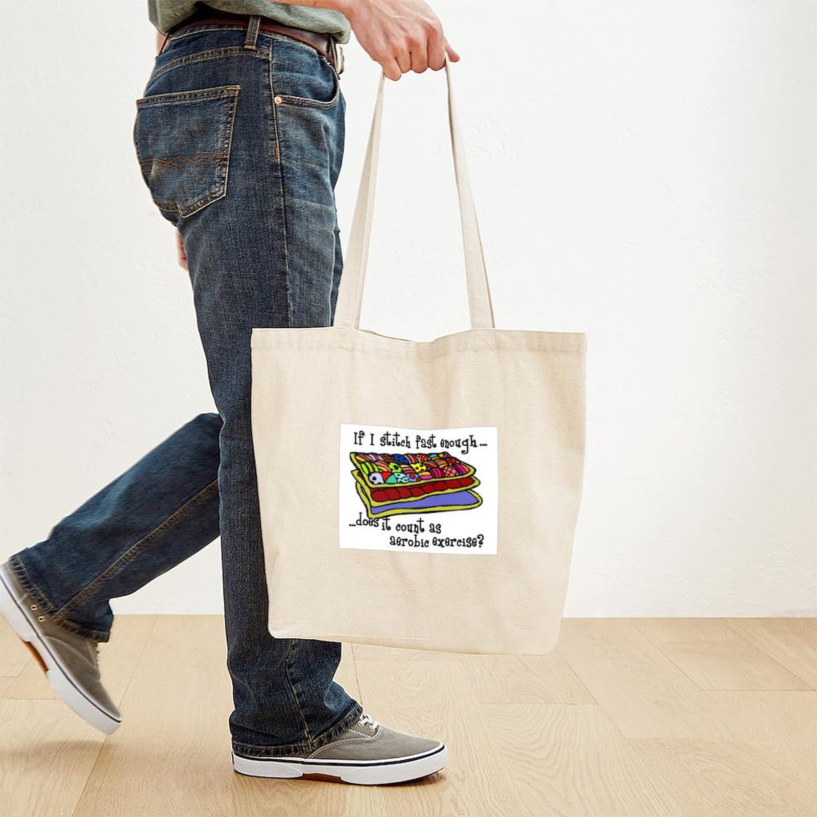 CafePress Quilting Aerobics Tote Bag (256122398)