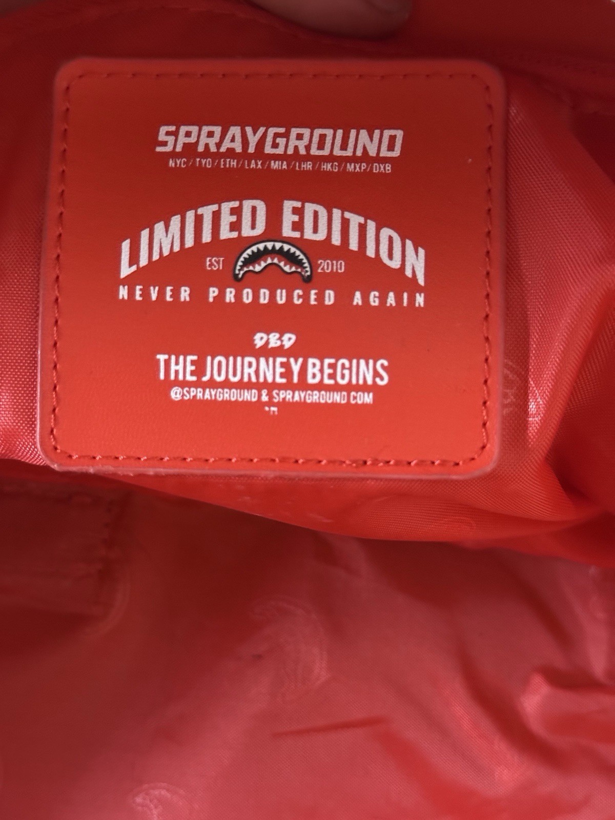 SPRAYGROUND Limited Edition Rose Money Check Duffle Jet Setter