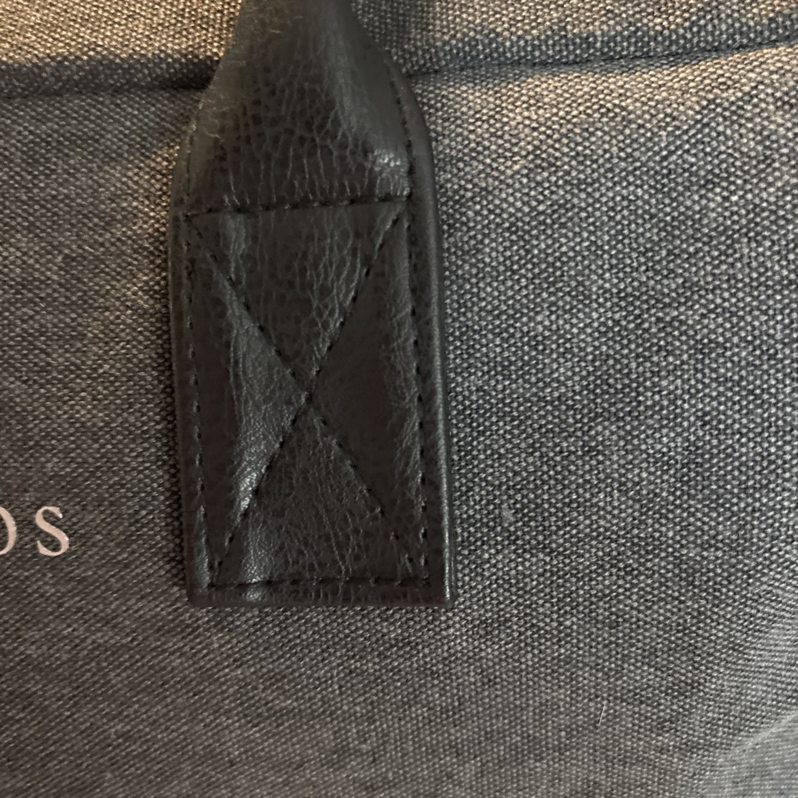 Duffle Bag John Varvotas Men’s Dark Gray Canvas Handled Weekender Gym Tote