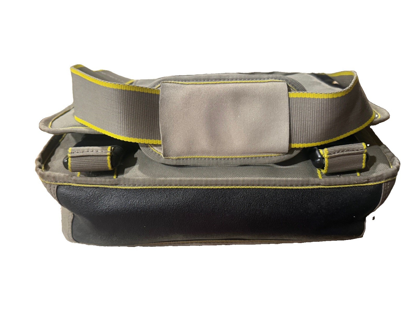 VINTAGE DIESEL BUSINESS MESSENGER LAPTOP GRAY W/NEON GREEN TRIM CROSSBODY BAGY2K