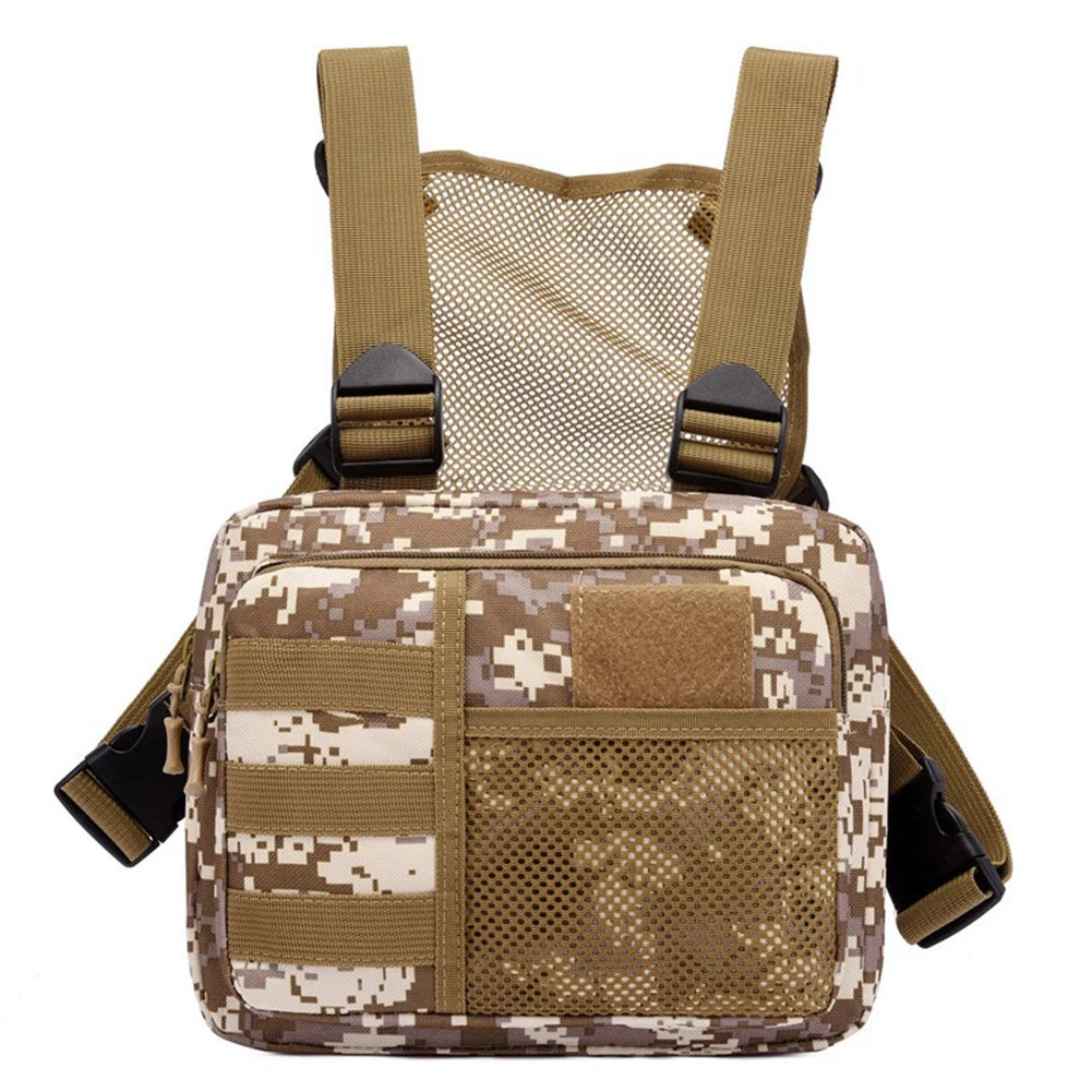 Unisex Front Chest Pack Large Capacity Lightweight Front Vest Bag Breathable Ref