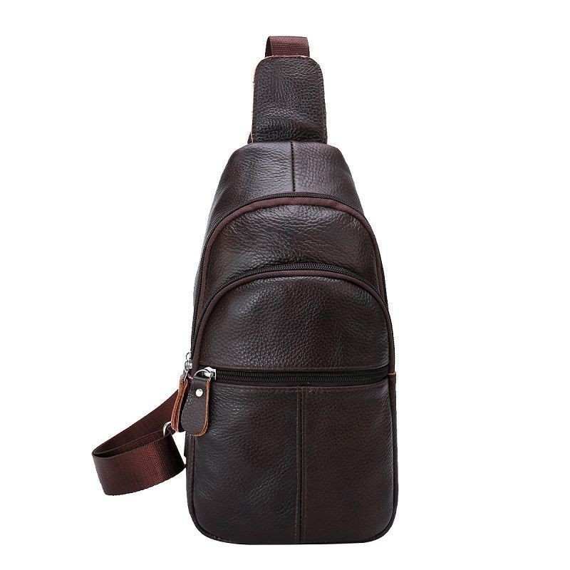 Men’s Genuine Leather Crossbody Bag Stylish Shoulder Bag for Commute Casual Work