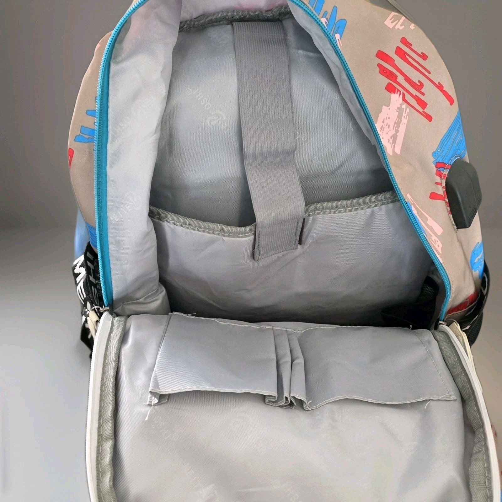 Backwoods Travel Computer School Backpack Leather Bottom Tan/Light Brown