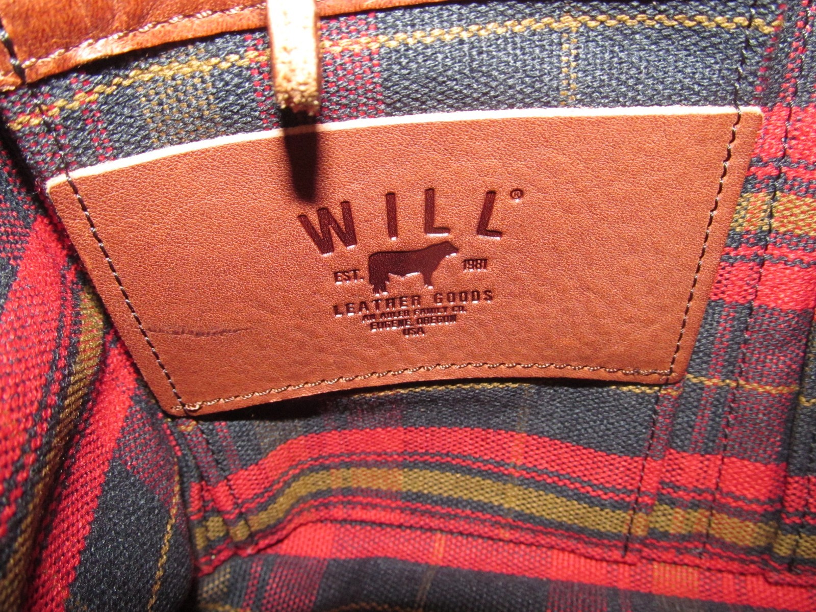 WILL Leather Goods, Eugene, Or. Brown Canvas & Leather Carry On Duffle Bag, NWT