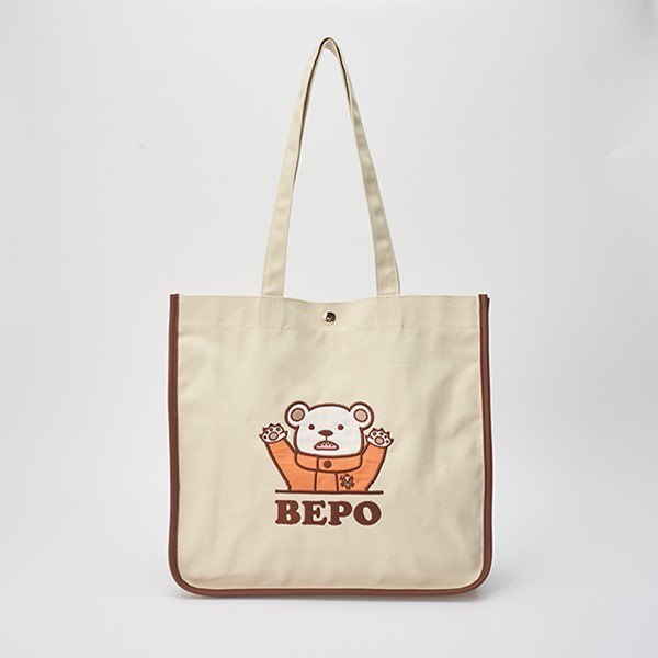 One Piece Patch Tote Bag Bepo White Toei Unisex Japan Limited W37 x H35cm NEW