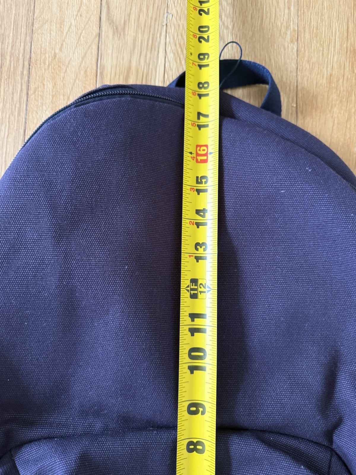 Tommy Hilfiger Backpack Deep Purple 100% Cotton Logo New With Tags