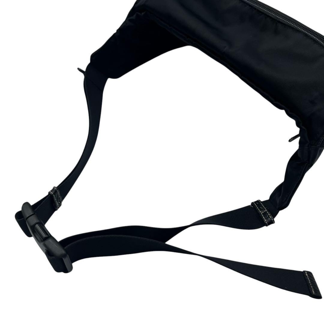 Authentic Porter Yoshida Kaban Men’s Black Waist Bag Crossbody 30cm Lightweight