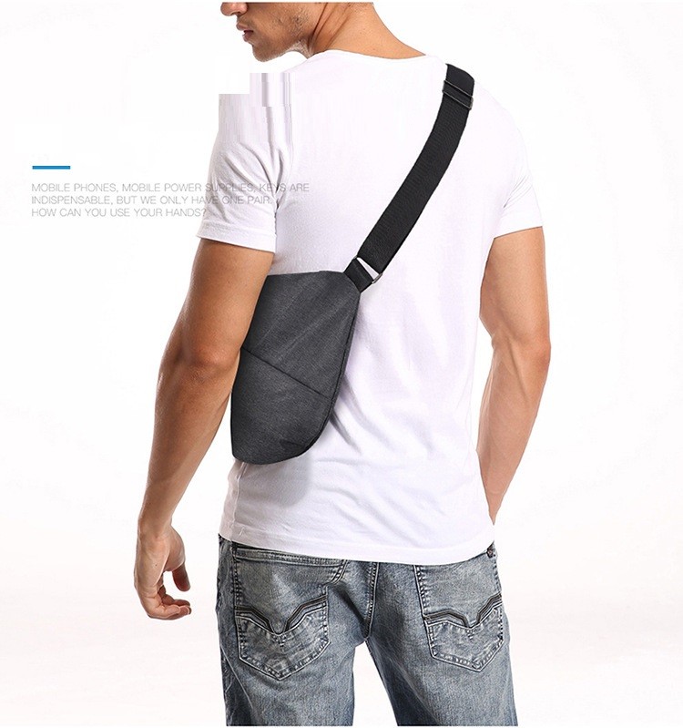 Digital Storage Canvas Chest Bag Crossbody Multi-functional Business Close Shoul
