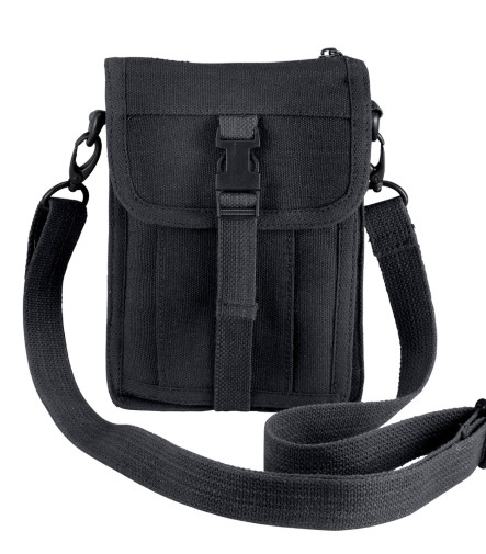 Rothco Heavyweight Canvas Travel Portfolio Bag Black Rugged Adjustable Crossbody
