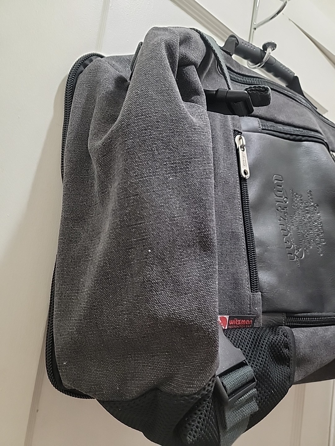 WITZMAN Travel Backpack Soft Sided Suitcase Carry On. Dark Gray. NWOT
