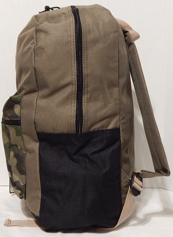 Backpack Basic Style Digital Camo Design Dark Green Black Trim 17 x 6 x 12