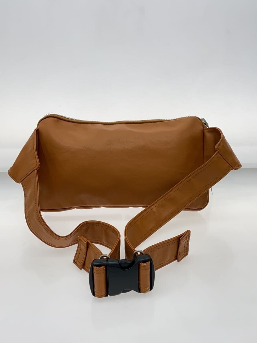 Authentic PORTER Leather Waist Bag Camel 16cm High, 29cm Wide, Slim Style