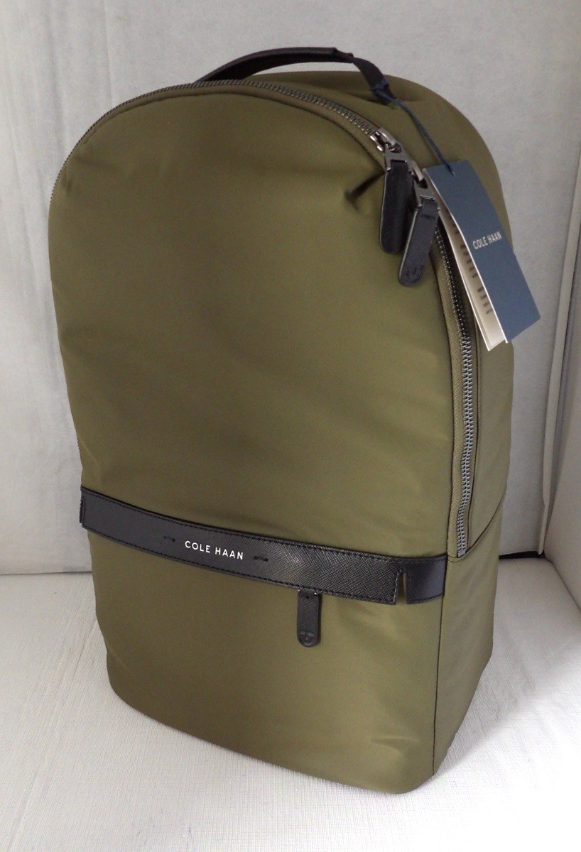 NWT Authentic COLE HAAN F12670 CARSON Olive Night/Black Laptop Backpack Unisex