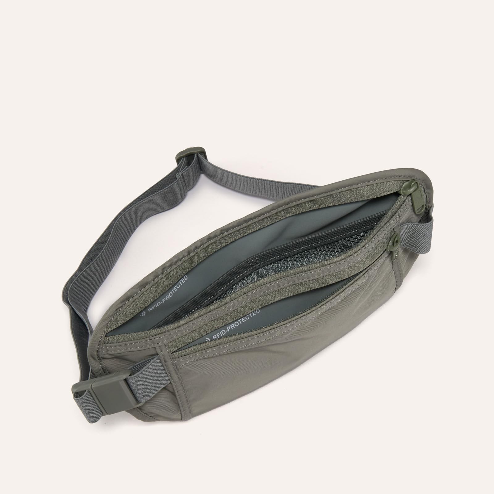 Pander RFID Blocking Travel Money Belt – Hidden Waist 27 X 15 CM, Grey Sage