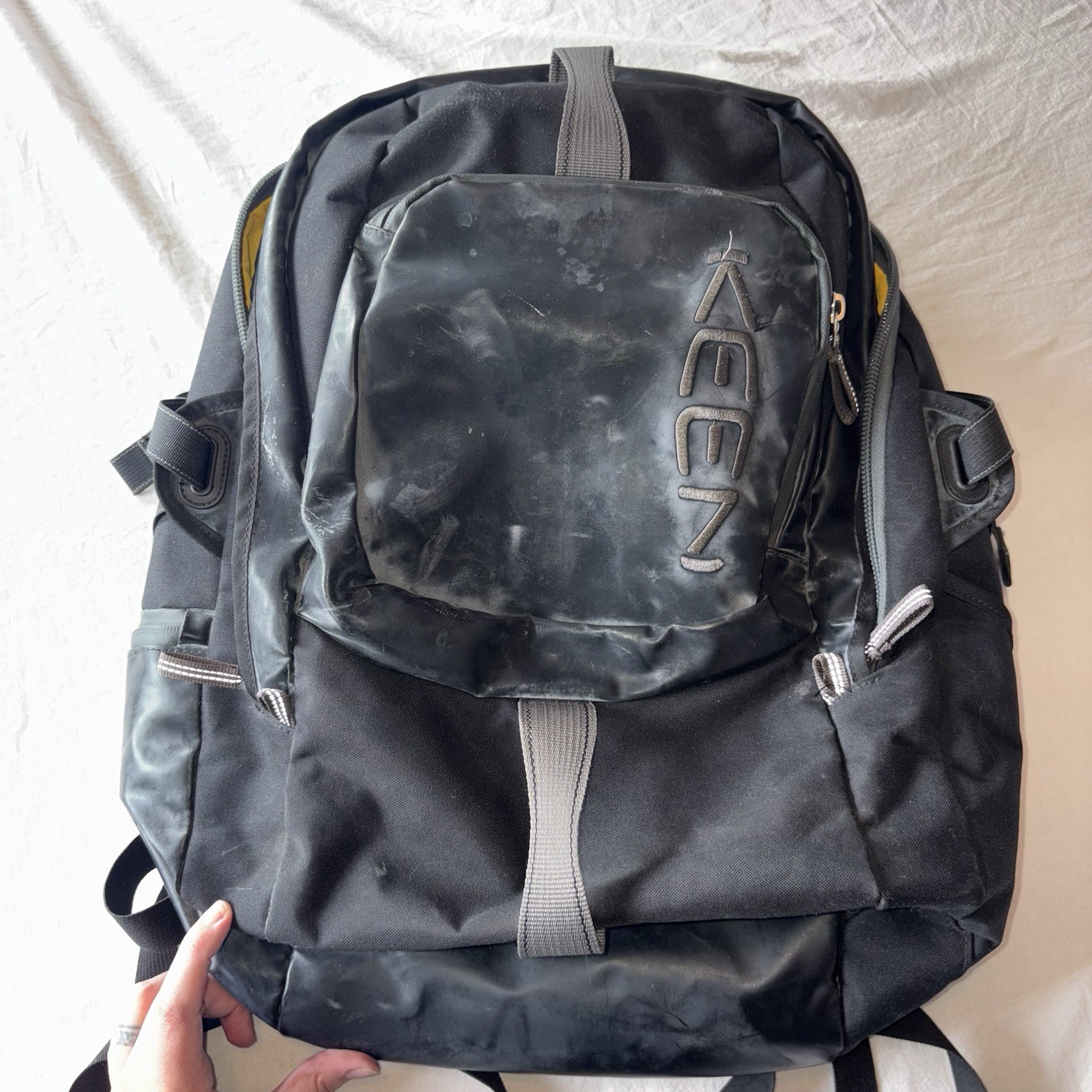 KEEN Ellwood Backpack Hybrid Transport Black Nylon Recycled Rubber Unisex OSFA