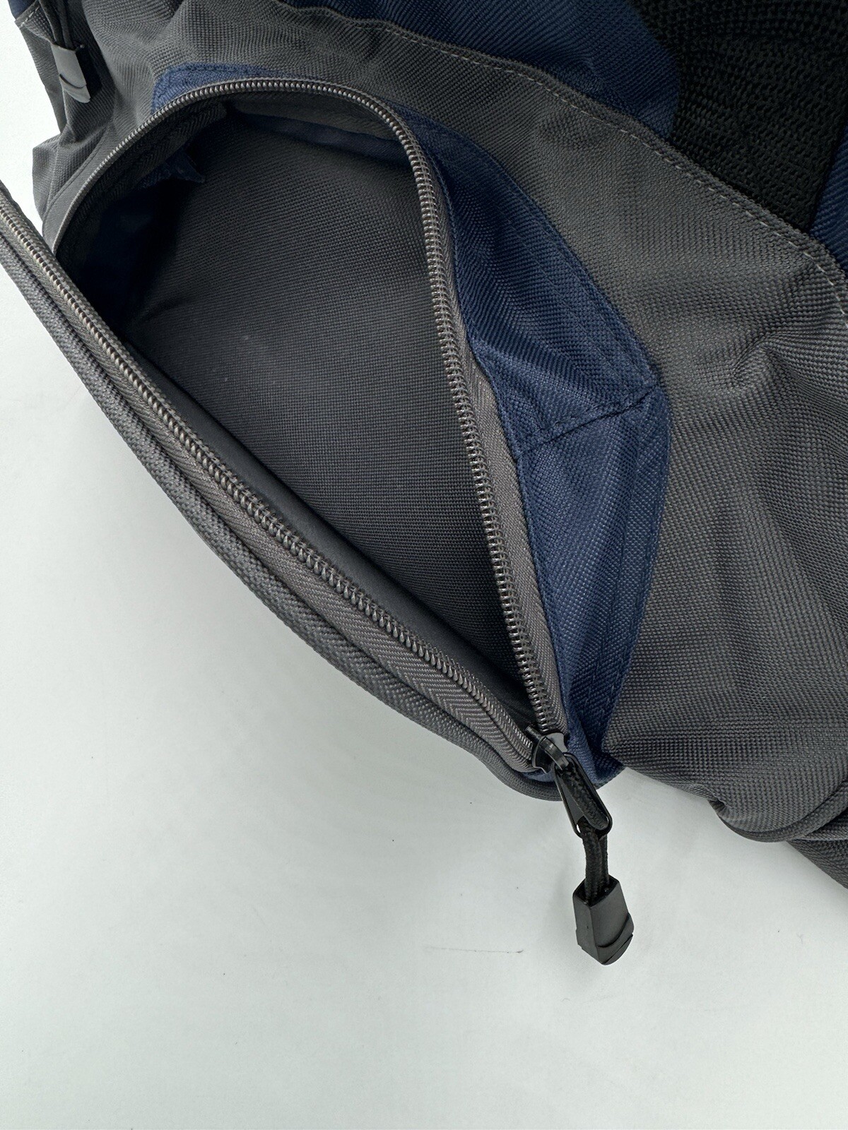 Port Authority Small Colorblock Sport Duffel Bag BG990S Navy Gray Handle W Strap