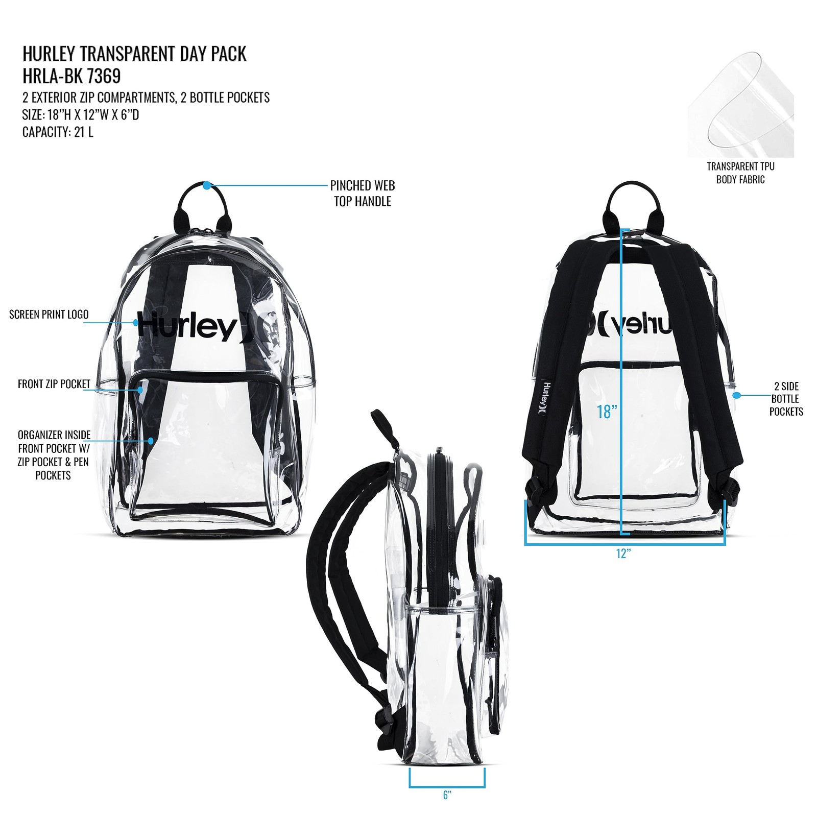 One and Only Clear Backpack