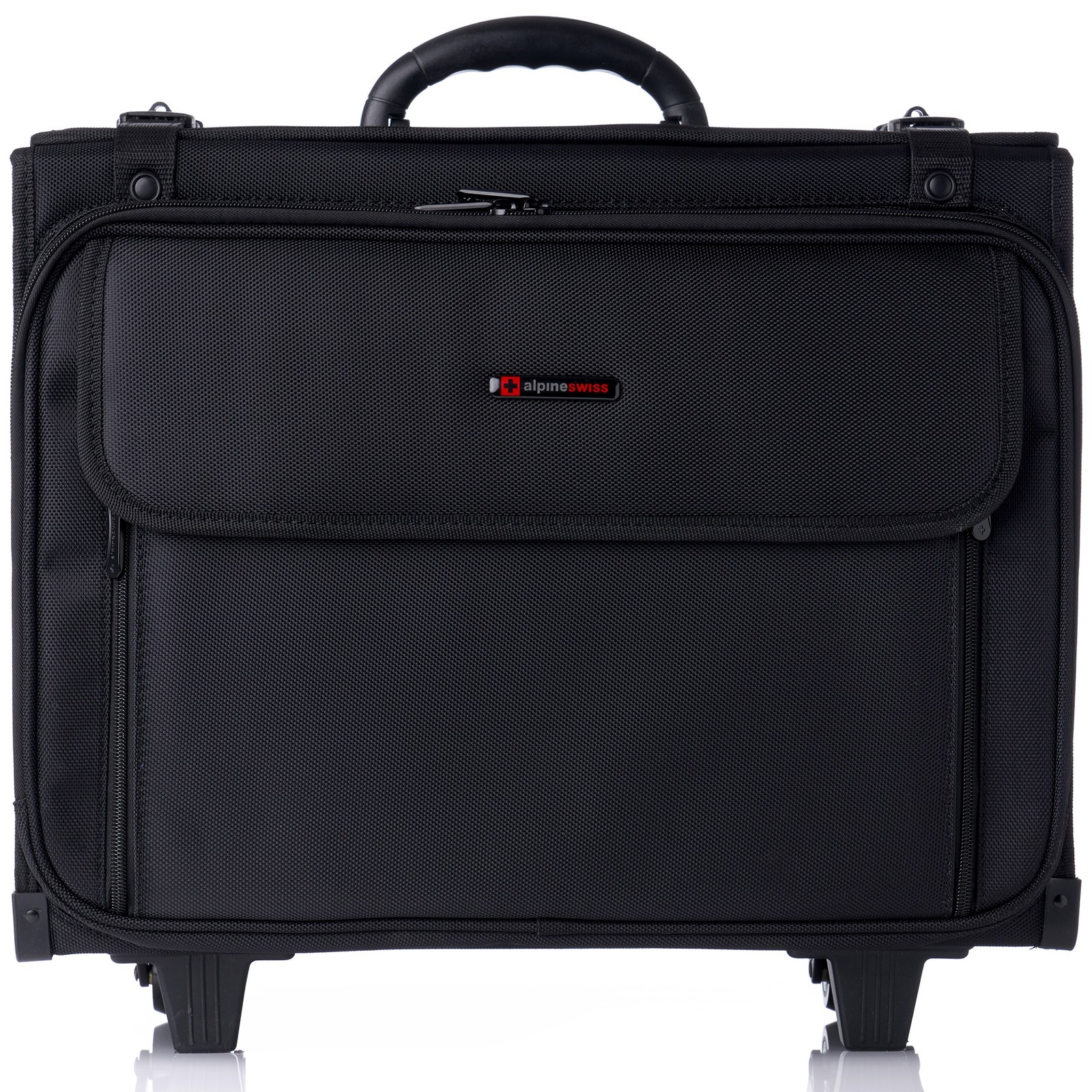 Alpine Swiss Rolling Briefcase Laptop Bag For Men Women Hard Side Catalog Case