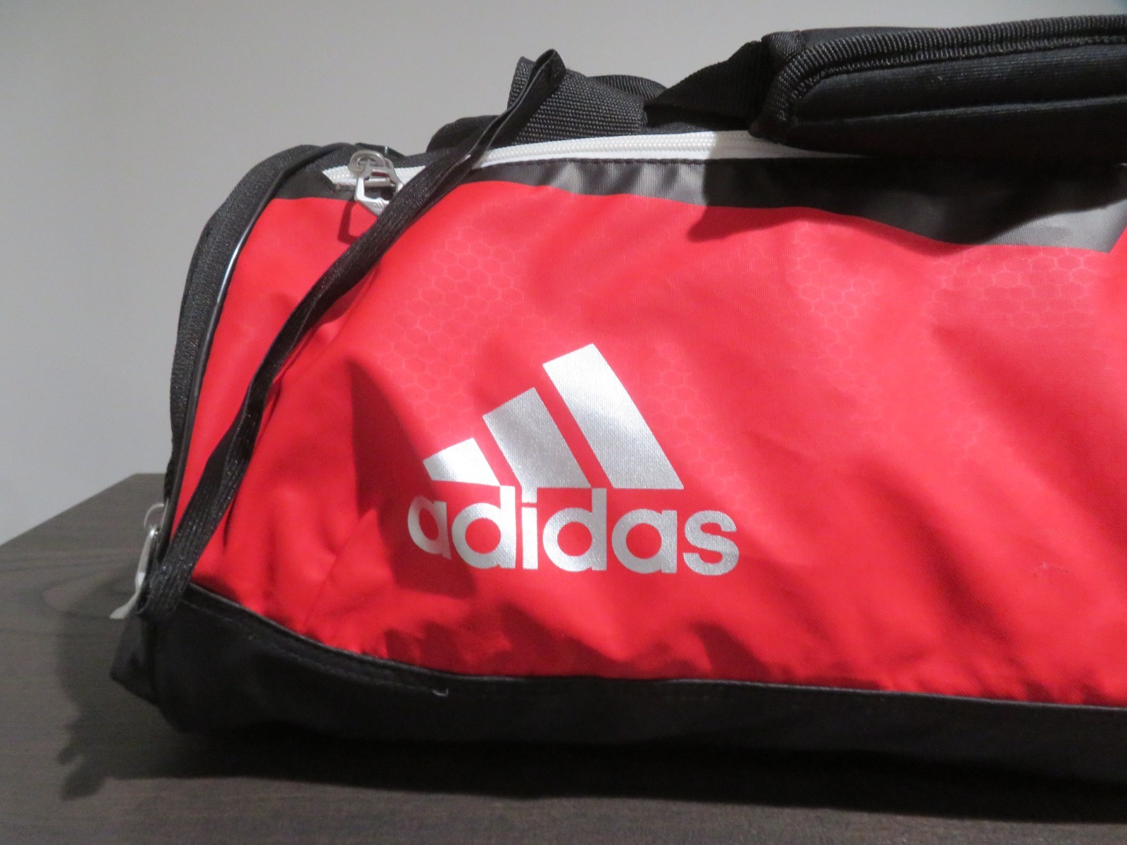 Team Issue Duffel Bag Red Small Water-Resistant Base Gym Bag Zip Up Sports