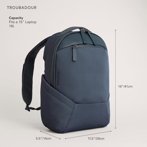 Troubadour Apex 4.0 Compact 16L Backpack Ergonomic Water Resistant Work Travel
