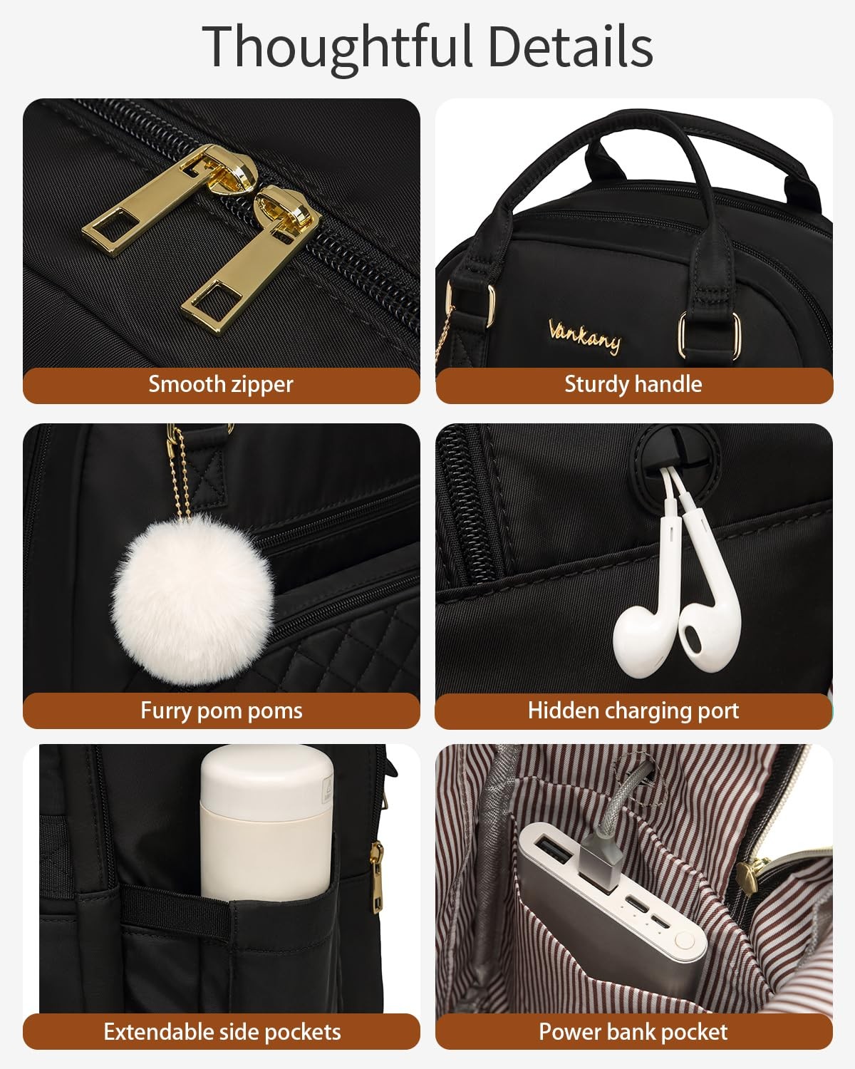 Laptop Backpack Women, School Backpack for Teen Girls Middle High School College