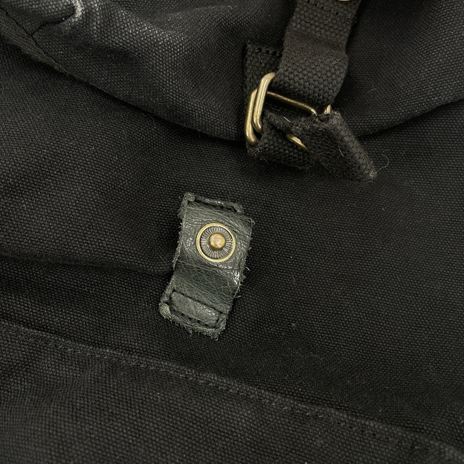 Gootium Black Thick Canvas Rucksack Backpack – Drawstring / Buckle Closure