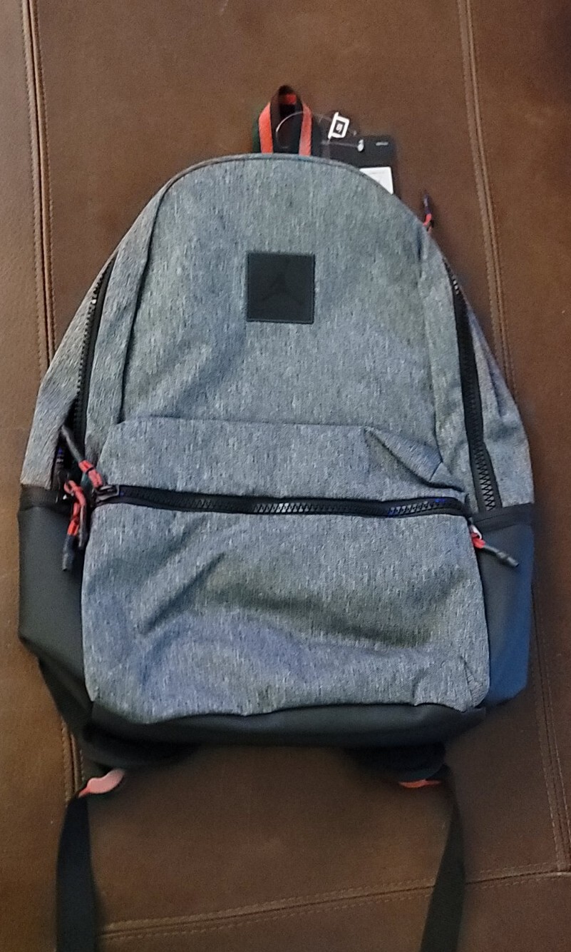 🔥🔥Nike Jordan Jumpman Red/Grey/Carbon Heather Backpack School 🔥🔥