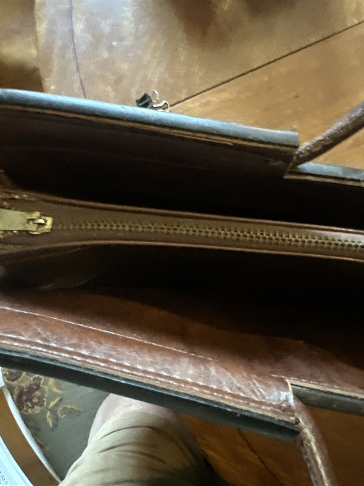 Vintage Pegasus Briefcase Brown Leather Made In USA 17.5 x 12 Inches VG