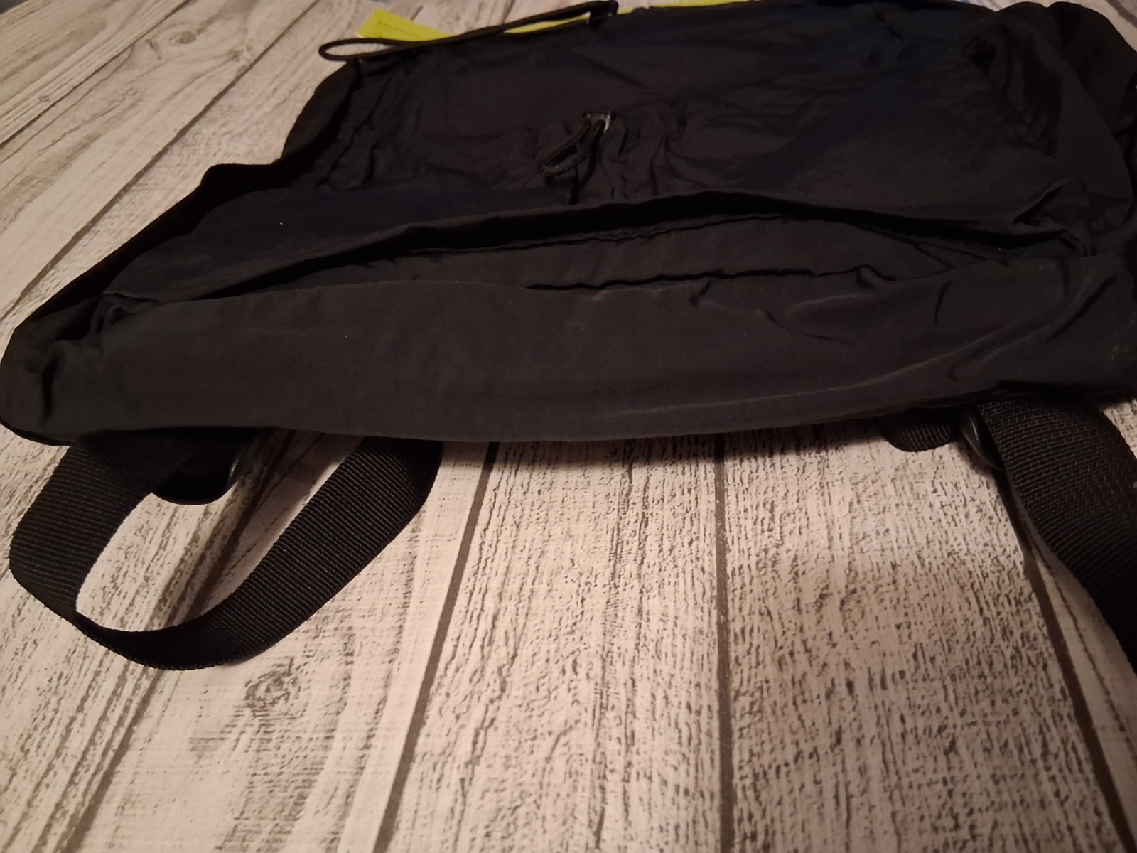 All In Motion 20L Cinch Backpack Black Lightweight Water Repellent Travel Gym