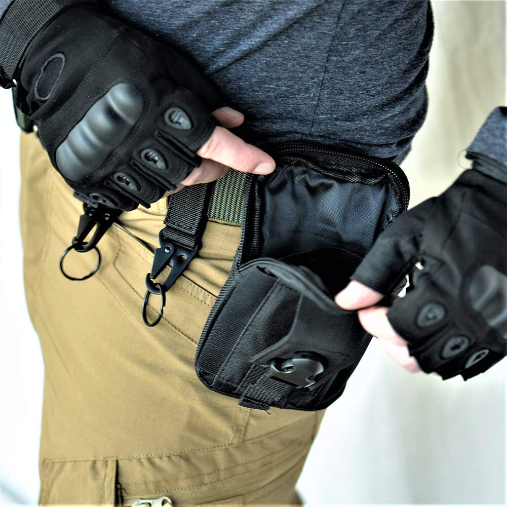 Men’s Tactical Molle Pouch EDC Military Pocket Waist Belt Waist Fanny Bags Pack